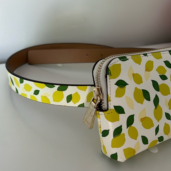 NWT Kate Spade Lemon leather Belt Bag small medium - Picture 5 of 14